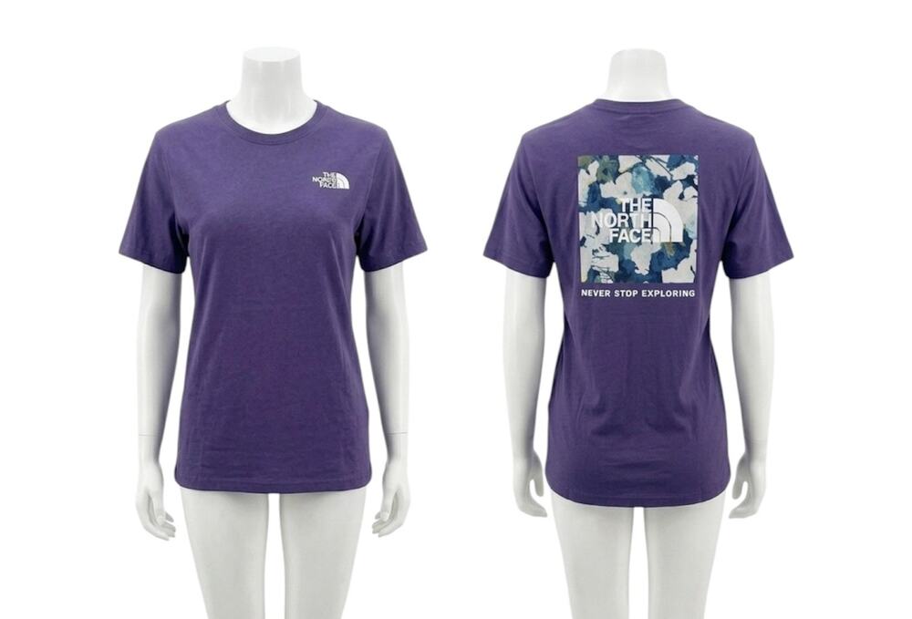 The North Face Women’s XL Lavender Purple Graphic Tee “Never Stop Exploring”